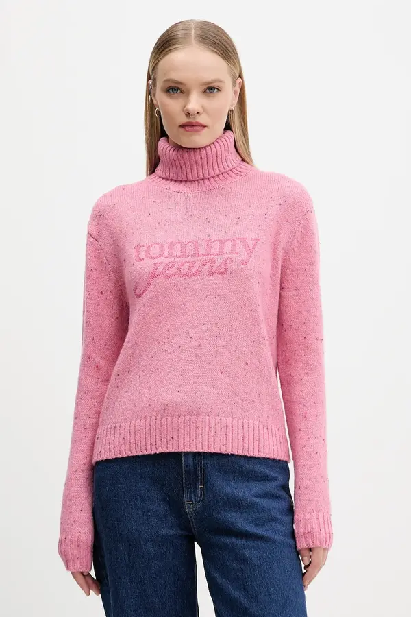 Tommy Jeans Pulover s dodatkom vune Tommy Jeans