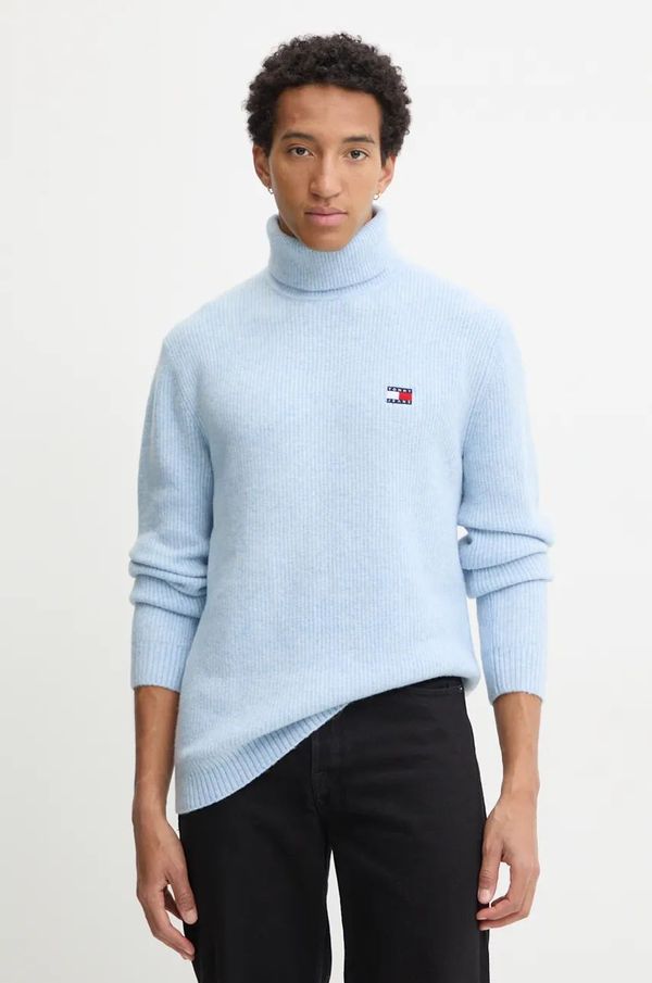 Tommy Jeans Pulover s dodatkom vune Tommy Jeans za muškarce, s dolčevitom, DM0DM20602