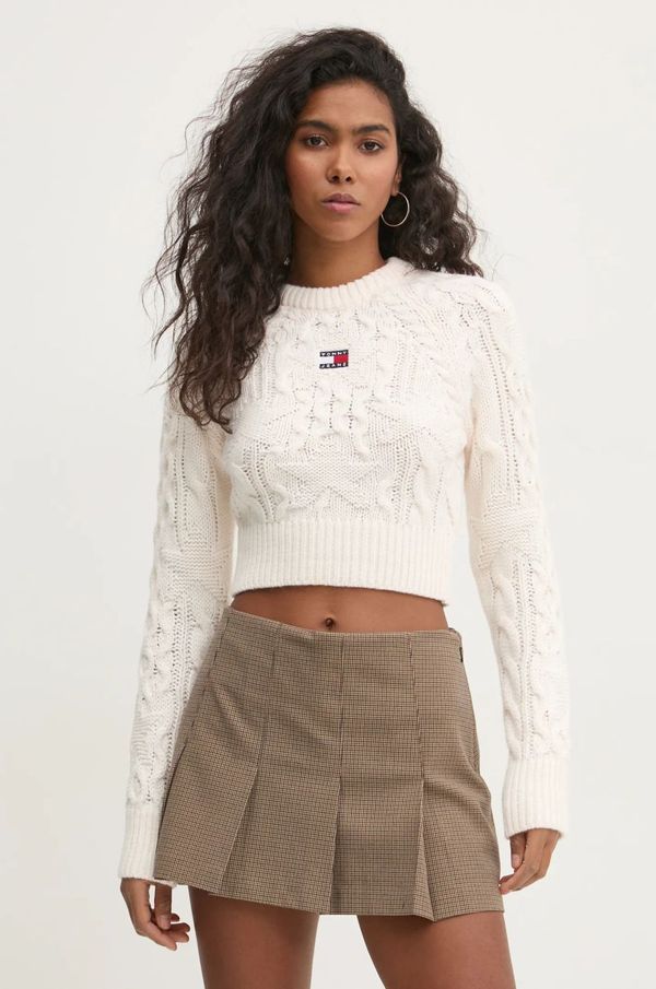 Tommy Jeans Pulover s dodatkom vune Tommy Jeans za žene, boja: ružičasta, DW0DW19882