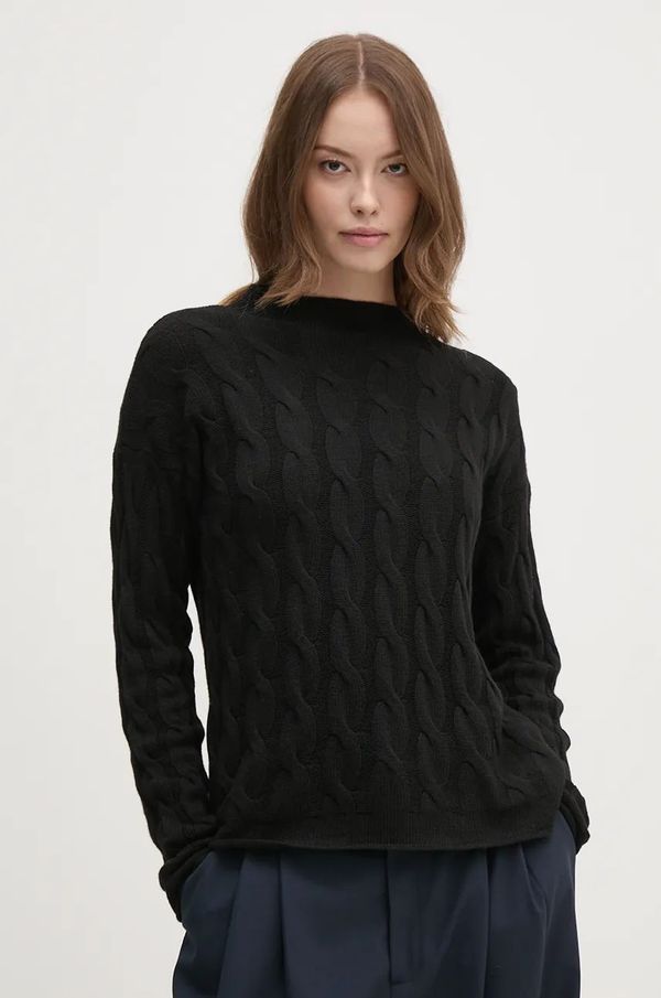 United Colors of Benetton Pulover s dodatkom vune United Colors of Benetton za žene, boja: crna, 1335D2467