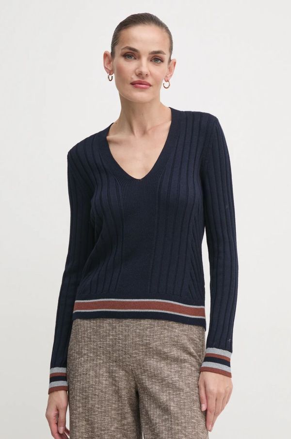 United Colors of Benetton Pulover s dodatkom vune United Colors of Benetton za žene, boja: tamno plava, 1281E4029