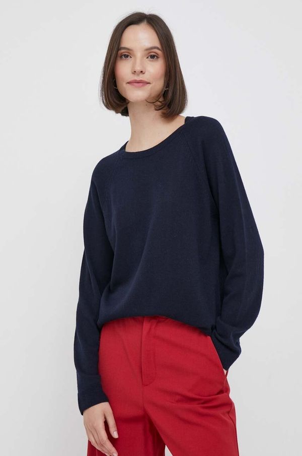 Benetton Pulover s dodatkom vune United Colors of Benetton za žene, boja: tamno plava, lagani