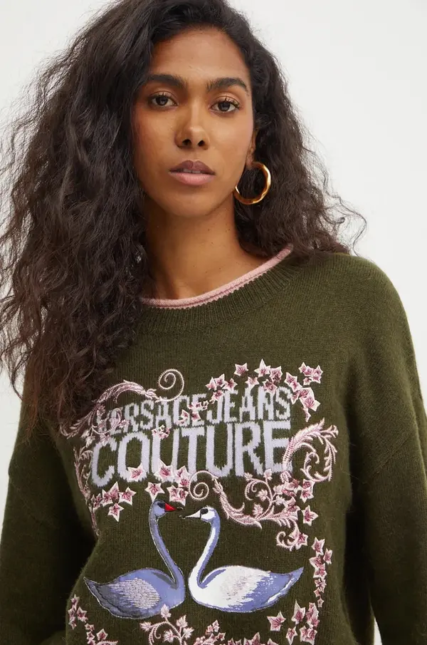 Versace Jeans Couture Pulover s dodatkom vune Versace Jeans Couture