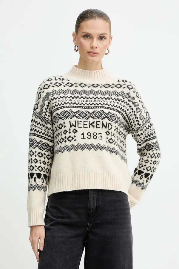 Weekend Max Mara Pulover s dodatkom vune Weekend Max Mara BRIOSO