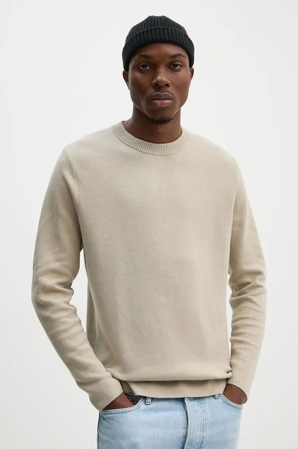 Samsoe Samsoe Pulover Samsoe Samsoe SANIKLAS za muškarce, boja: bež, lagani, M24300029