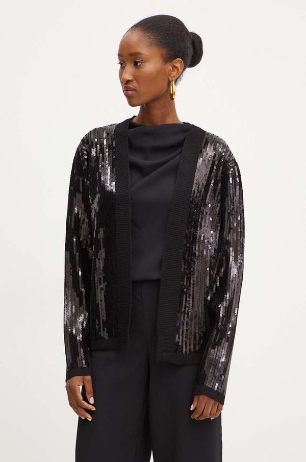 Silvian Heach Pulover Silvian Heach JUNGLE za žene, boja: crna, lagani, GPA24272CD