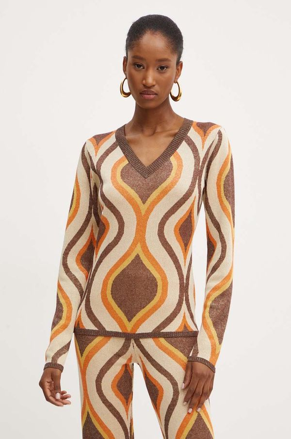 Silvian Heach Pulover Silvian Heach KINER za žene, boja: bež, lagani, GPA24149MA