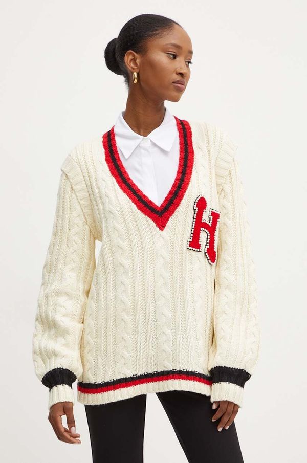 Silvian Heach Pulover Silvian Heach MALAIKA za žene, boja: bež, GPA24072MA