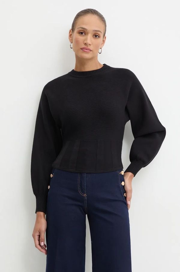 Silvian Heach Pulover Silvian Heach PROBIS za žene, boja: crna, lagani, GPA24276MA