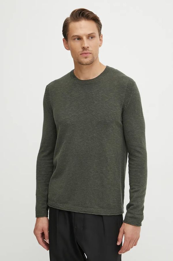 Sisley Pulover Sisley za muškarce, boja: zelena, lagani, 1VGHS103Q