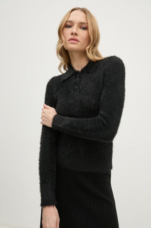 Sisley Pulover Sisley za žene, boja: crna, 19VBM300B