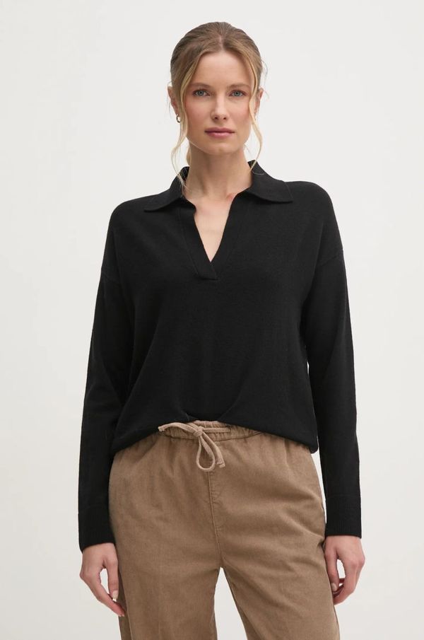 Sisley Pulover Sisley za žene, boja: crna, lagani, 1044M300A