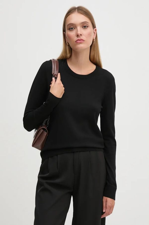 Sisley Pulover Sisley za žene, boja: crna, lagani, 17Q3M100F