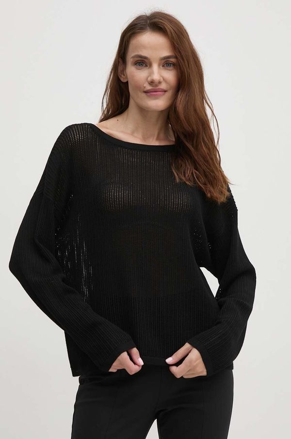 Sisley Pulover Sisley za žene, boja: crna, lagani, 17Q3M104X