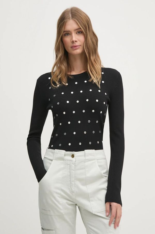 Sisley Pulover Sisley za žene, boja: crna, lagani, 1MNPM105J