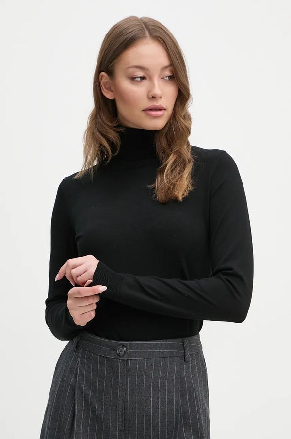 Sisley Pulover Sisley za žene, boja: crna, lagani, s dolčevitom, 17Q3M2178