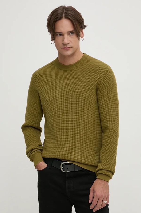 Solid Pulover Solid za muškarce, boja: zelena