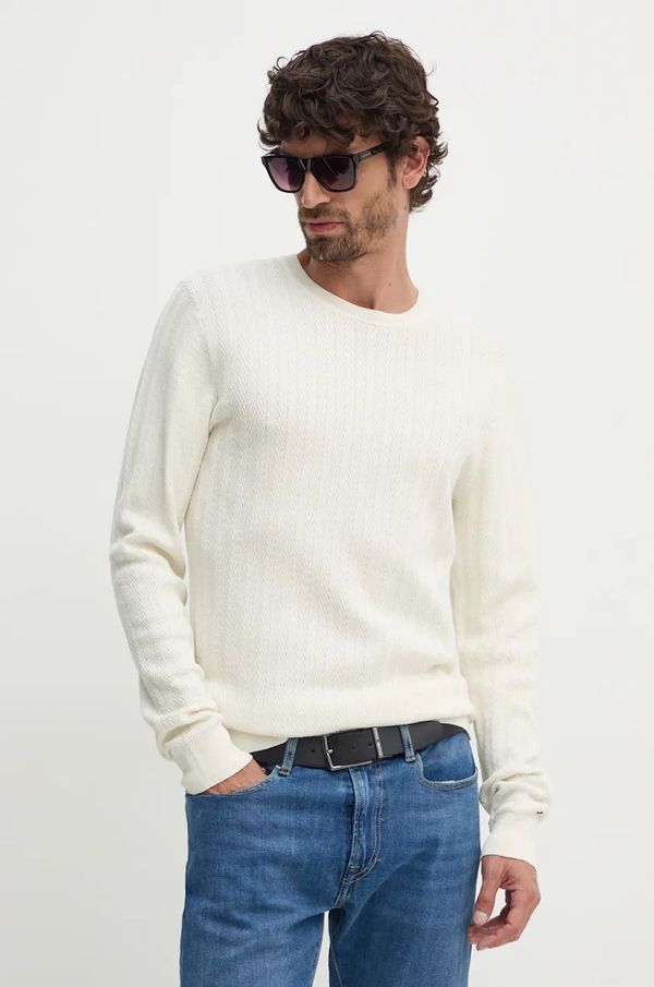 Tommy Hilfiger Pulover Tommy Hilfiger za muškarce, boja: bež, MW0MW36720