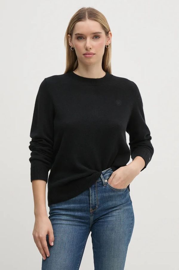 Tommy Hilfiger Pulover Tommy Hilfiger za žene, boja: crna, lagani, WW0WW43202