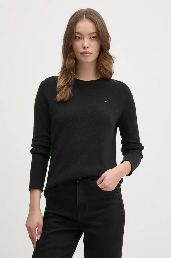 Tommy Hilfiger Pulover Tommy Hilfiger za žene, boja: crna, lagani, WW0WW44161