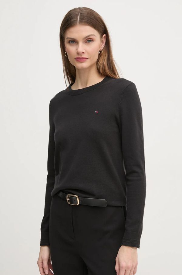 Tommy Hilfiger Pulover Tommy Hilfiger za žene, boja: crna, lagani, WW0WW44984