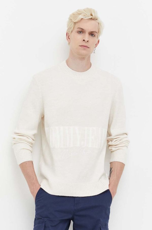 Tommy Jeans Pulover Tommy Jeans za muškarce, boja: bež