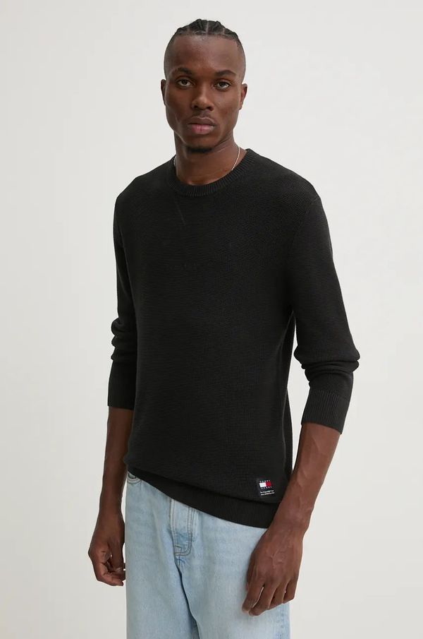 Tommy Jeans Pulover Tommy Jeans za muškarce, boja: crna, lagani, DM0DM19438