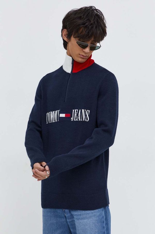 Tommy Jeans Pulover Tommy Jeans za muškarce, boja: tamno plava