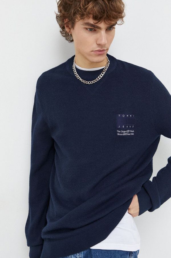 Tommy Jeans Pulover Tommy Jeans za muškarce, boja: tamno plava, lagani