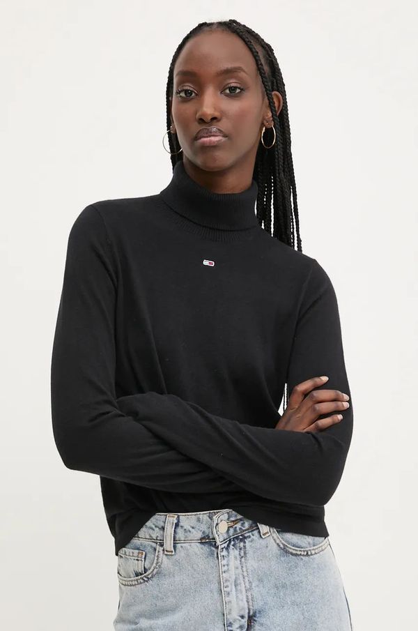 Tommy Jeans Pulover Tommy Jeans za žene, boja: crna, s dolčevitom, DW0DW19686