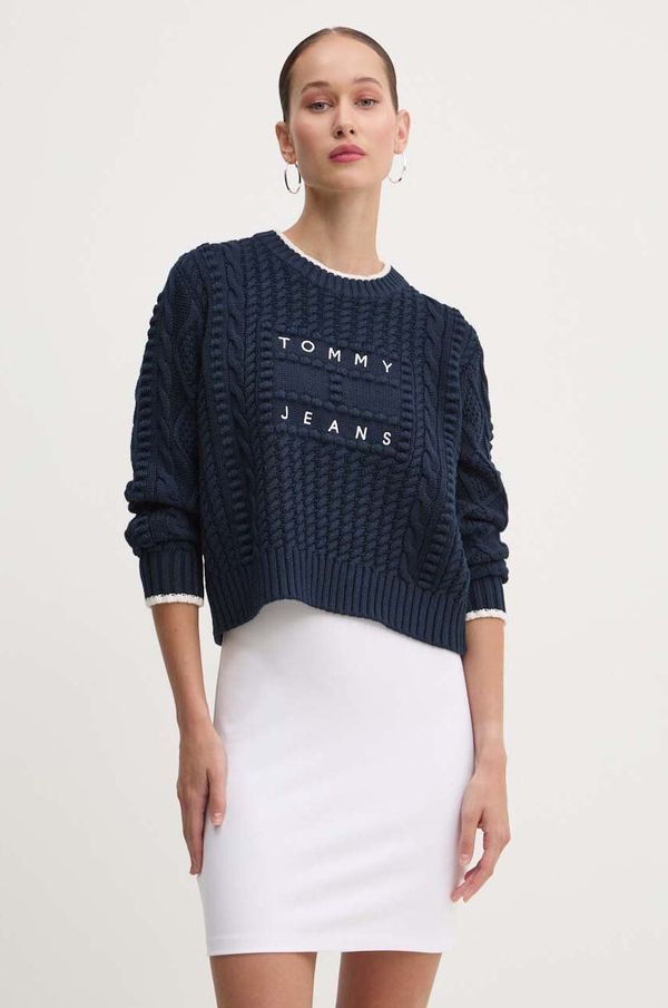 Tommy Jeans Pulover Tommy Jeans za žene, boja: tamno plava, lagani, DW0DW18522