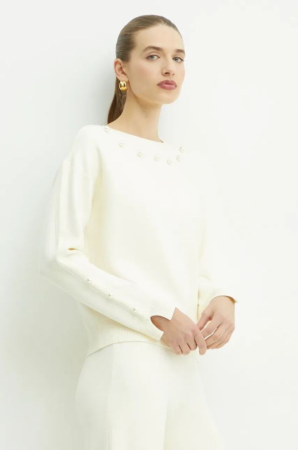 Twinset Pulover Twinset za žene, boja: bež, lagani, 242AT3251