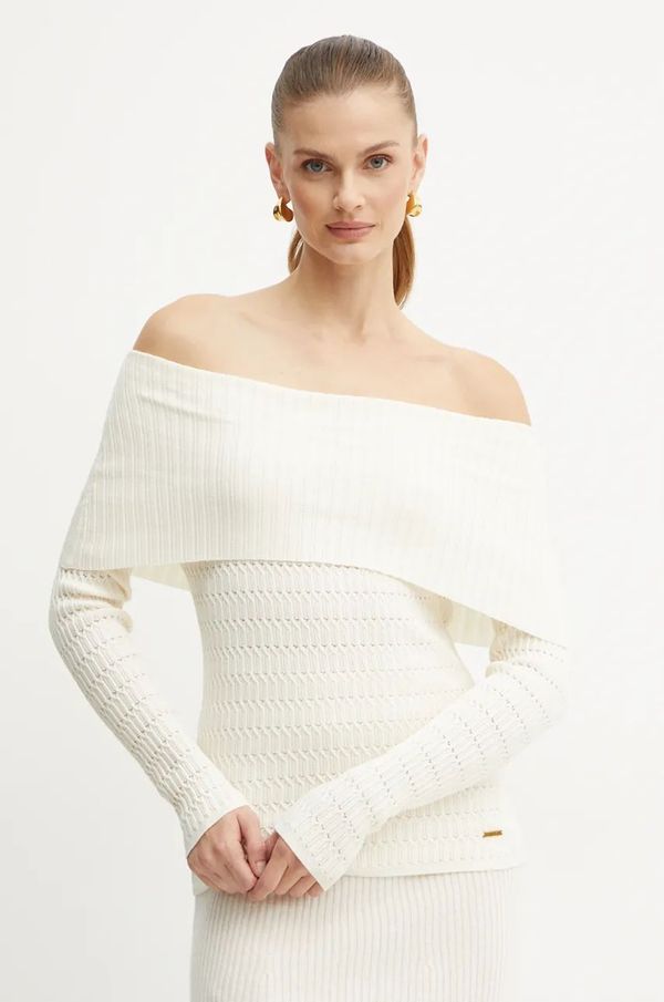 Twinset Pulover Twinset za žene, boja: bež, lagani, 242LI3EBB