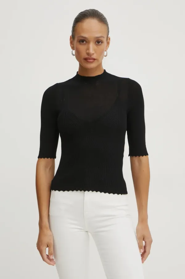 Twinset Pulover Twinset za žene, boja: crna, lagani, 251TP3011