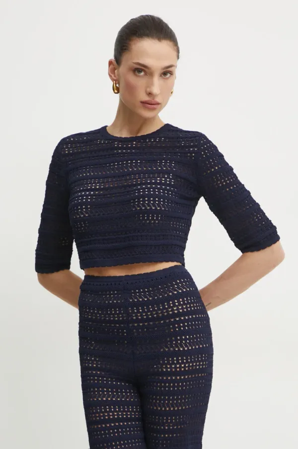 Twinset Pulover Twinset za žene, boja: tamno plava, lagani, 251TP3192