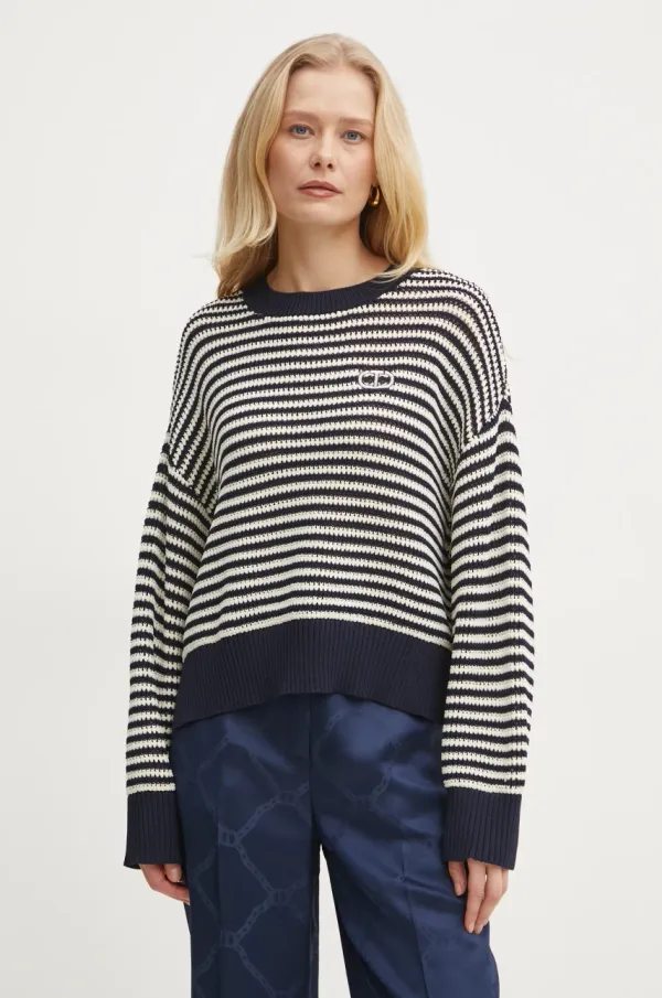 Twinset Pulover Twinset za žene, boja: tamno plava, lagani, 251TP3321