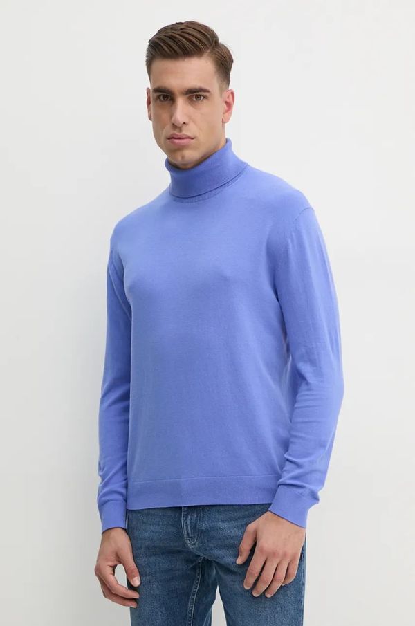 United Colors of Benetton Pulover United Colors of Benetton za muškarce, boja: ljubičasta, lagani, s dolčevitom