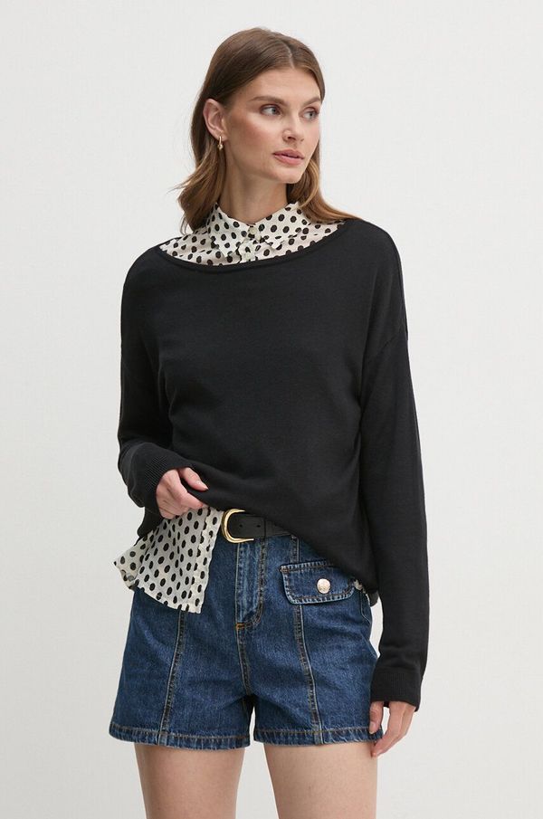 United Colors of Benetton Pulover United Colors of Benetton za žene, boja: crna, lagani, 103CD10AV