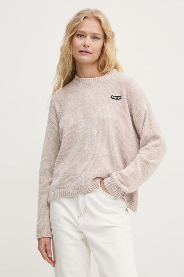 Volcom Pulover Volcom za žene, boja: bež, B0742300