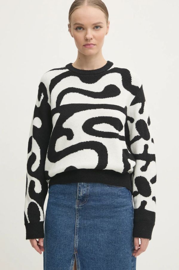 Volcom Pulover Volcom za žene, boja: bijela, topli, B0732411