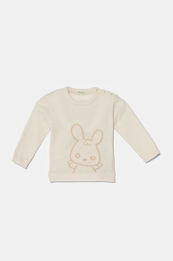 United Colors of Benetton Pulover za bebe United Colors of Benetton boja: bež, 16AKA1017