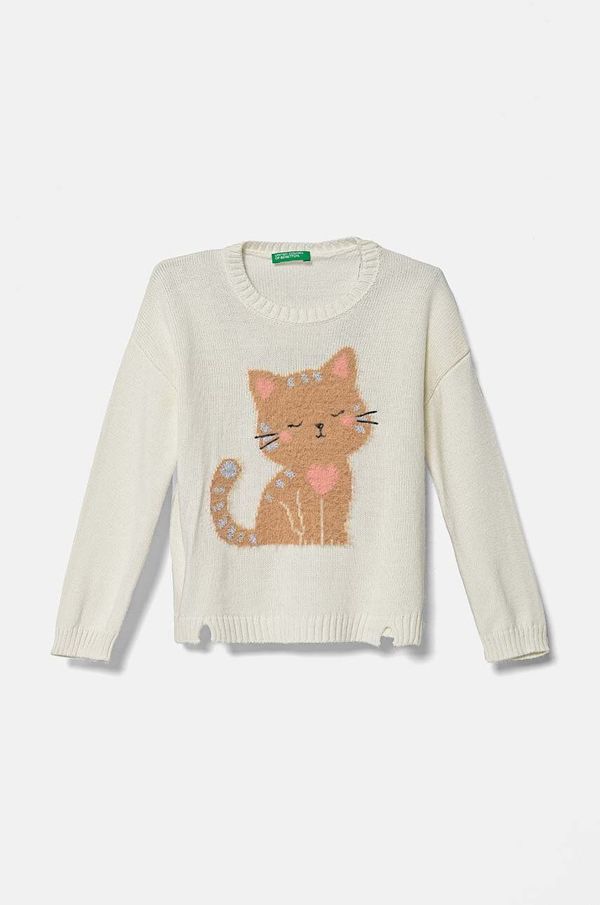 United Colors of Benetton Pulover za bebe United Colors of Benetton boja: bež, lagani, 1170H1028