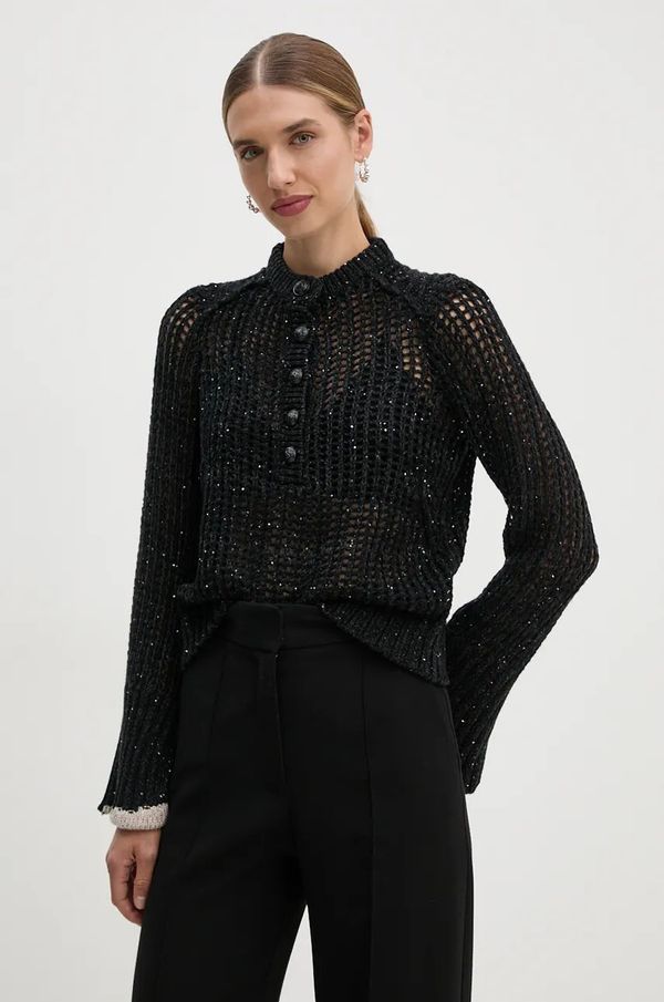 Zadig&Voltaire Pulover ZADIG&VOLTAIRE za žene, boja: crna, topli, KWSW01667