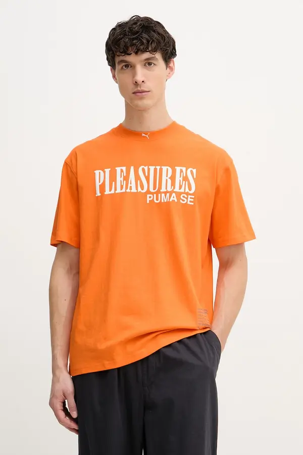 Puma Puma majica za muškarce od pamuka PUMA x PLEASURES Typo Tee