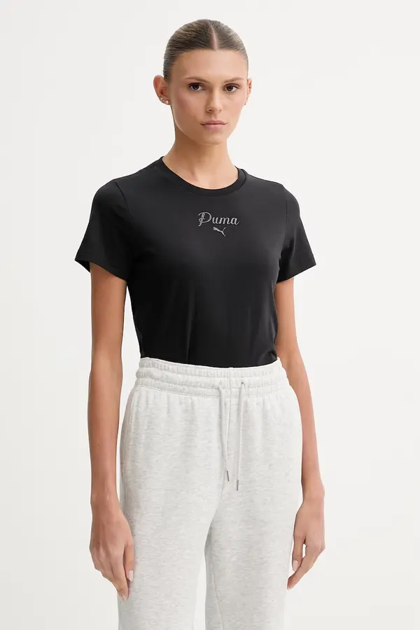 Puma Puma majica za žene od pamuka Essential Script
