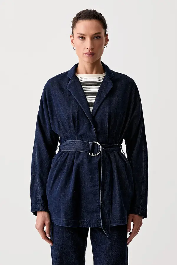 rag & bone rag & bone jednoredni sako za žene od trapera Mandi