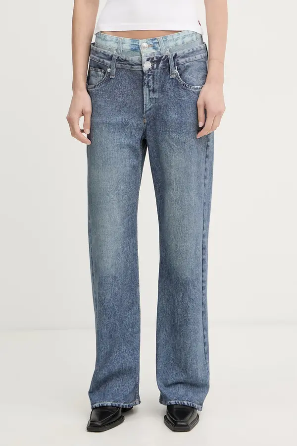 rag & bone rag & bone wide leg hlače za žene od pamuka Miramar