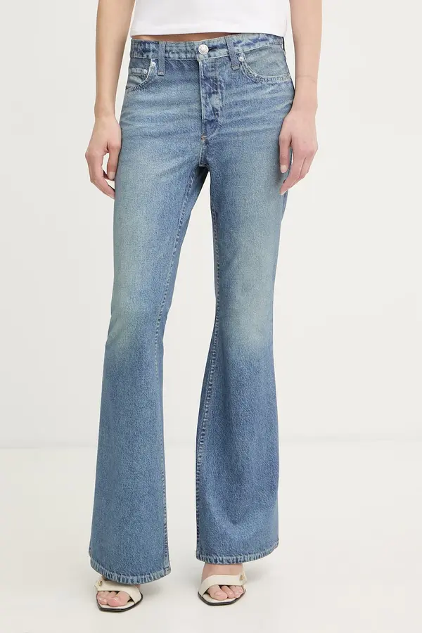 rag & bone rag & bone zvonaste hlače ženske viskozne Miramar Dhalia