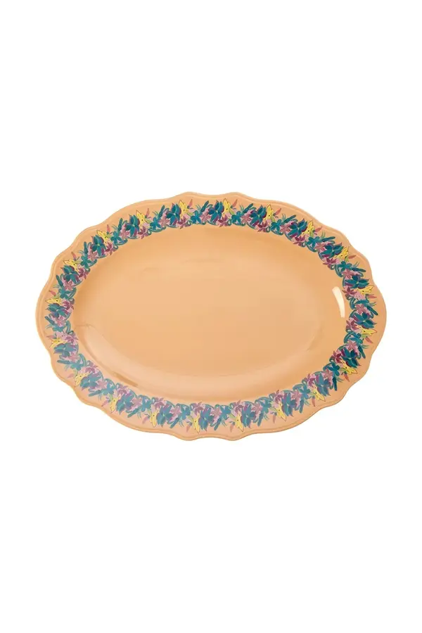 Rice Rice Oval za posluživanje od plastike 4 x 30 x 41 cm