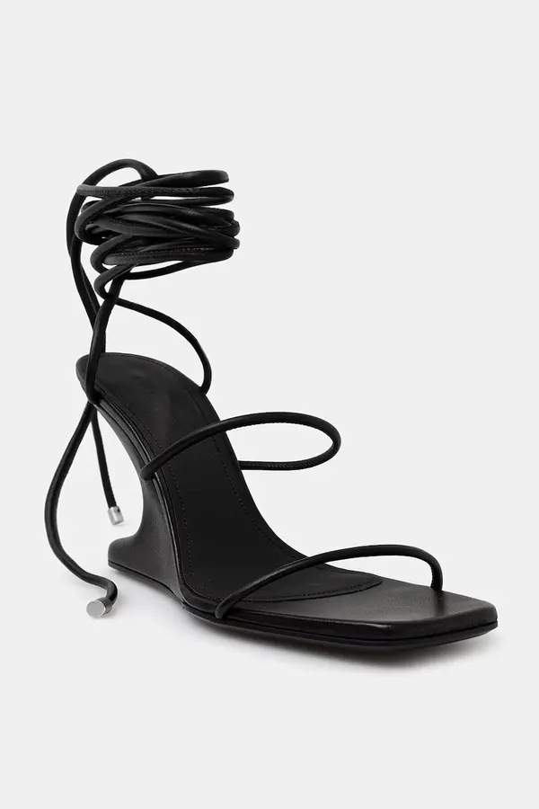 Rick Owens Lilies Rick Owens Lilies sandale s klinastom potpeticom od kože Cantilever 8